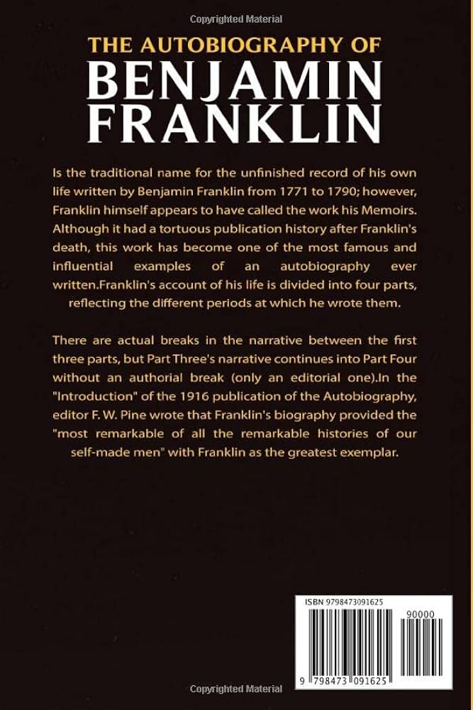 Autobiography Benjamin Franklin自叙伝フランクリン Amazon.com: The Autobiography of Benjamin Franklin